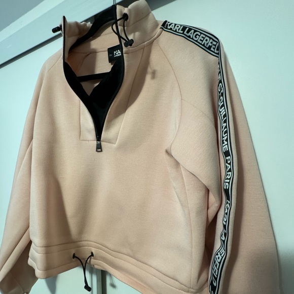 Karl Lagerfeld Paris Athletic Elegance Sweatshirt Top - Picture 2 of 3